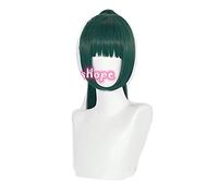 WHBHD Maki Zenin Cosplay Jujutsu Kaisen Cosplay 60cm Christmas Christmas Dark Green Wig Cosplay Anime Cosplay Parrucche Cosplay Parrucche Sintetiche Resistenti al Calore