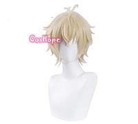 WHBHD Mikaela Hyakuya Cosplay Seraph of The End Cosplay Breve Light Light Blond Wig Cosplay Anime Cosplay Wigs Parrucche Sintetiche Resistenti al Calore