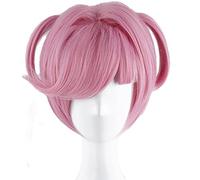 WHBHD Natsuki Short Pink Wig Game Anime DDLC. Parrucche di Cosplay Resistenti al Calore del Club del Club del Club del Club del Club di DOKI DOKI