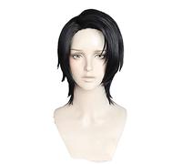 WHBHD Otsukotsu Yuta Partys Black Jujutsu Kaisen Capelli Corti Resistenti al Calore Capelli Sintetici Anime Cosplay Parrucca Cosplay + Tappo della Parrucca