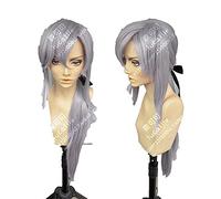 WHBHD Owari No Seraph of The End Ferid Bathory 80cm Lungo Pallido Pallido Pinkish Grey Resistente al Calore Cosplay Cosplay Parrucca
