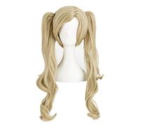 WHBHD P5 Persona 5 Anne Takamaki Parrucche Cosplay Lenzuola riccia Lunga con 2 Clip su Coda di Cavallo Parrucca Sintetica Resistente al Calore + Tappo della Parrucca