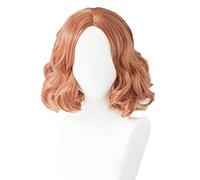WHBHD P5 Persona 5 Haru Okumura Corto Riccio Misto Arancione Rosa Capelli Resistente al Calore Cosplay Costume Parrucca + Tappo della Parrucca