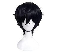 WHBHD P5 Persona 5 Kurusu Akira Hero Breve Black Cosplay Cosplay Parrucca Capelli Sintetici Resistenti al Calore Capelli Cos + Parrucca for Parrucca