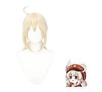 WHBHD Parrucca Cosnoble Klee con Orecchie Game Genshin Impact Cosplay Doppia Ponytail Capelli in Oro