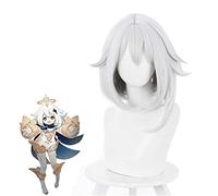 WHBHD Parrucca Cosnoble Paimon con tornante Anime Anime Genshin Impact Cosplay Party Party Party Accessori Costume