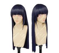 WHBHD Parrucche Anime Hyuga Hinata Lunghi Capelli Lisci Capelli nettamente Bang Bang Parrucca Cosplay + Tappo della Parrucca