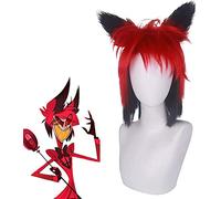 WHBHD Parrucche Cosplay Anime, Parrucche di Cosplay Alastor con Tappo di Parrucca Gratuito (Colore: Rosso) ( Color : Red )