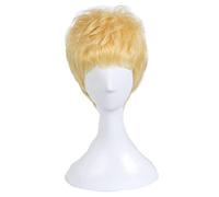 WHBHD Persona 5 Ryuji Sakamoto Parrucca Cosplay Men Short Giallo Parrucca Cosplay Anime Cosplay Parrucca Cosplay Resistente al Calore Parrucche Sintetiche Halloween