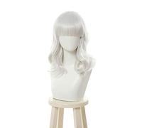 WHBHD Qiyana Parrucche Cosplay Curly Sliver Parrucca Cosplay Wig Treccia Parrucche for Capelli Capelli Capelli Resistenti al Calore Perucas Sintetici