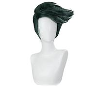WHBHD Rohan Kishibe Cosplay JoJo Bizarre Adventure Cosplay Verde Verde Scuro Parrucca Cosplay Anime Cosplay Resistente al Calore Parrucca Sintetica Resistente al Calore Halloween