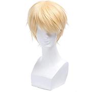 WHBHD Seraph of The End Mikaela Hyakuya Parrucche Cosplay Bionda Bright Dritto Dritto Parrucca Cosplay Capelli Sintetici Resistenti al Calore
