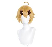 WHBHD Tohma Cosplay Parrucca Game Genshin Impact Tohma Gold Ponytail Ponytail Resistente al Calore Capelli Sintetici Halloween Party Gioca a Giochi Parrucche + Tappo della Parrucca