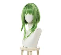 WHBHD WC-Bound Hanako-Kun nanamina Sakura Cosplay Parrucca Corta Verde Intrecciata Intrecciata Parrucche Cosplay Resistenti al Calore Capelli Sintetici