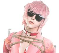 WHBHD Yuri Ayato Cosplay Yarichin Bitch Club Cosplay 35cm Parrucca Corta Natale Pink Parrucca Cosplay Anime Anime Resistenti al Calore Parrucche Sintetiche