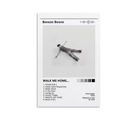 WHBRFO Benson Boone Walk Me HomePoster per camera da letto, arte estetica, decorazione artistica da parete, decorazione artistica da parete su tela, per soggiorno, senza cornice, stile 50 x 75 cm