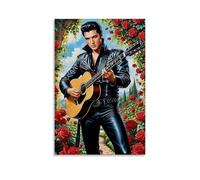 WHBRFO Elvis PresleyPoster artistico estetico per camera da letto, decorazione artistica da parete, decorazione artistica da parete su tela, per soggiorno, senza cornice, stile 30 x 45 cm