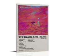 WHBRFO Poster con scritta in inglese "We're All Alone in This Together Dave (rapper), decorazione artistica da parete decorativa per camera da letto, soggiorno, stile cornice, 50 x 75 cm