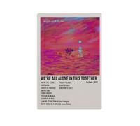 WHBRFO Poster con scritta in inglese "We're All Alone in This Together Dave (rapper), per camera da letto, arte estetica, decorazione artistica da parete, decorazione artistica da parete su tela, per
