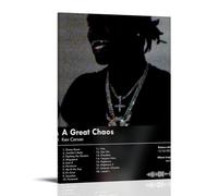 WHBRFO Poster decorativo decorativo da parete su tela, motivo: A Great Chaos di Ken Carson, per camera da letto, soggiorno, con cornice, 60 x 90 cm