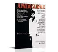 WHBRFO Poster di Scarface Il mondo è tuo, decorazione artistica da parete decorativa per camera da letto, soggiorno, con cornice, stile 20 x 30 cm