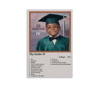 WHBRFO Tha Carter IV-Lil WaynePoster decorativo per camera da letto, decorazione artistica da parete su tela, decorazione artistica da parete per soggiorno, senza cornice, stile 50 x 75 cm