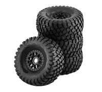 WHcmGSVNV 4 Pezzi 1/8 1/7 RC Pneumatici e Ruote per percorsi Brevi compatibili con UDR DF7 FS Mojave YK4072 DF7(4pcs Black)