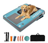 WHDCYD Scaletta gonfiabile per cani con rampa galleggiante per piscine, barche, banchine, cani, scaletta per animali domestici, fino a 90,7 kg, per uso umano, frisbee