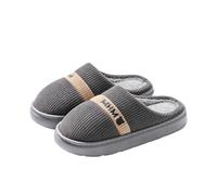 WHDMKUS Pantofole di Cotone Taglie Extra Grandiose più Pantofole di Cotone in Velluto Autunno E Inverno Nuove Scarpe di Cotone Non Slittata-grigio-48-49