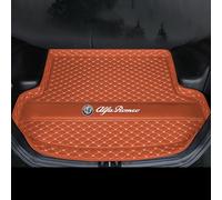WHDPPP Tappetino Bagagliaio Auto su Misura per Alfa Romeo Giulietta 2010-2021 | Vasca Baule in Pelle con Bordi Rialzati | Tappetini Protezione Antiscivolo | Facile da Lavare, Brown