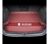 WHDPPP Tappetino Bagagliaio Auto su Misura per Suzuki S-Cross 2014-2024 | Vasca Baule in Pelle con Bordi Rialzati | Tappetini Protezione Antiscivolo | Facile da Lavare, Wine Red