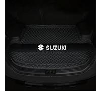 WHDPPP Tappetino Bagagliaio Auto su Misura per Suzuki S-Cross 2014-2024 | Vasca Baule in Pelle con Bordi Rialzati | Tappetini Protezione Antiscivolo | Facile da Lavare, Black