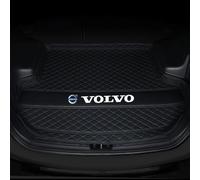 WHDPPP Tappetino Bagagliaio Auto su Misura per Volvo XC90 7 Seats New Energy 2016-2024 | Vasca Baule in Pelle con Bordi Rialzati | Tappetini Protezione Antiscivolo | Facile da Lavare, Black