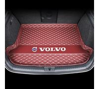 WHDPPP Tappetino Bagagliaio Auto su Misura per Volvo XC90 7 Seats New Energy 2016-2024 | Vasca Baule in Pelle con Bordi Rialzati | Tappetini Protezione Antiscivolo | Facile da Lavare, Wine Red