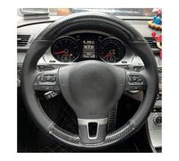 WHDsunQQ Coprivolante per Golf 6 Mk6 Volante per Auto Intrecciato Comoda Copertura in PU avvolgimento dello sterzo Accessori per Auto(Gray Thread)