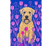 Wheaten Terrier in Flower Bed: A Notebook for Soft Coated Wheaten Terrier Lovers