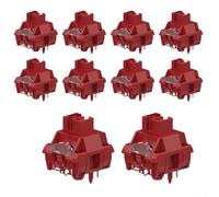 WheatThrive 10XTTC V2 Interruttori lineari silenziosi prelubrificati RGB interruttori meccanici per tastiera per hot swap fai da te gaming ufficio a 5 pin per compatibili mx (rosso)
