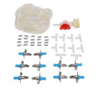 WheatThrive Abbeveratoio automatico per conigli, sistema di abbeveraggio a forma di coniglio, 10 bevitori di capezzoli, a prova di perdite, con tubo da 5 m, connettore a secchio per conigli, anatre