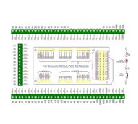WheatThrive Adattatore terminale a vite, per Arduino Mega 2560 R3, per montaggio su guida DIN, modulo di controllo industriale, cablaggio sicuro, verde