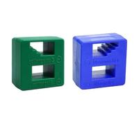 WheatThrive Cacciavite 2 in 1, magnetizzatore e smagnetizzatore, custodia in plastica per riparare punte in acciaio, macchina magnetica veloce, confezione da 2