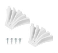 WheatThrive Deviatore per grondaia, 2 pezzi, adattatore per tubo di drenaggio dell'acqua piovana per grondaie, in plastica PP, blocca schizzi di fango sulle pareti, 12,7 x 9,7 cm (bianco)