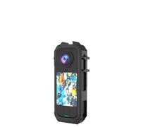 WheatThrive Gabbia per telaio utilità per Insta360 X4, gabbia per fotocamera in ABS con scarpa fredda magnetica, accessorio di protezione blocco di sicurezza