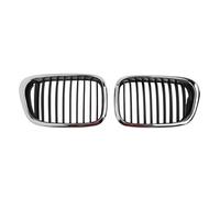 WheatThrive Griglia anteriore cromata nera per BMW E39 1997-2003, ricambio in ABS per 525i 528i 530i 540i M5, coppia sinistra e destra