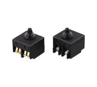 WheatThrive Interruttore per smerigliatrice angolare, interruttore a pulsante, parte di ricambio per smerigliatrice da 100 mm, compatibile con Dongcheng S1M-FF03-100, nero, confezione da 2