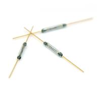 WheatThrive Interruttore Reed, interruttore magnetico, 10 pezzi sensore normalmente aperto, vetro 14x2mm, 10W 100V per progetti IoT