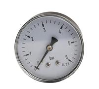 WheatThrive Manometro assiale 0-6 bar, in acciaio inox, con connettore in ottone, per uso industriale e residenziale