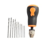 WheatThrive Mini trapano elettrico manuale con 10 punte da trapano 0,5-3,2 mm per PCB gioielli legno plastica fai da te strumento artigianale