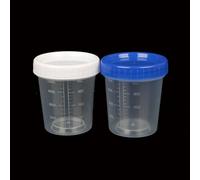 WheatThrive Misurini in plastica da 120 ml, barattoli graduati con coperchio, 10 contenitori da laboratorio per cucina e esperimenti scientifici scolastici