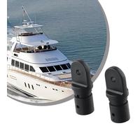 WheatThrive Occhiello in nylon per barca, montaggio superiore Bimini, hardware per ponte marino, inserto per tubo da 22 mm, forte leggero, confezione da 2 pezzi per parti di yacht