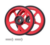 WheatThrive Ruote Easy in lega di alluminio, rullo da 60 mm per portapacchi posteriore Brompton, design leggero CNC, bullone M6 incluso, coppia